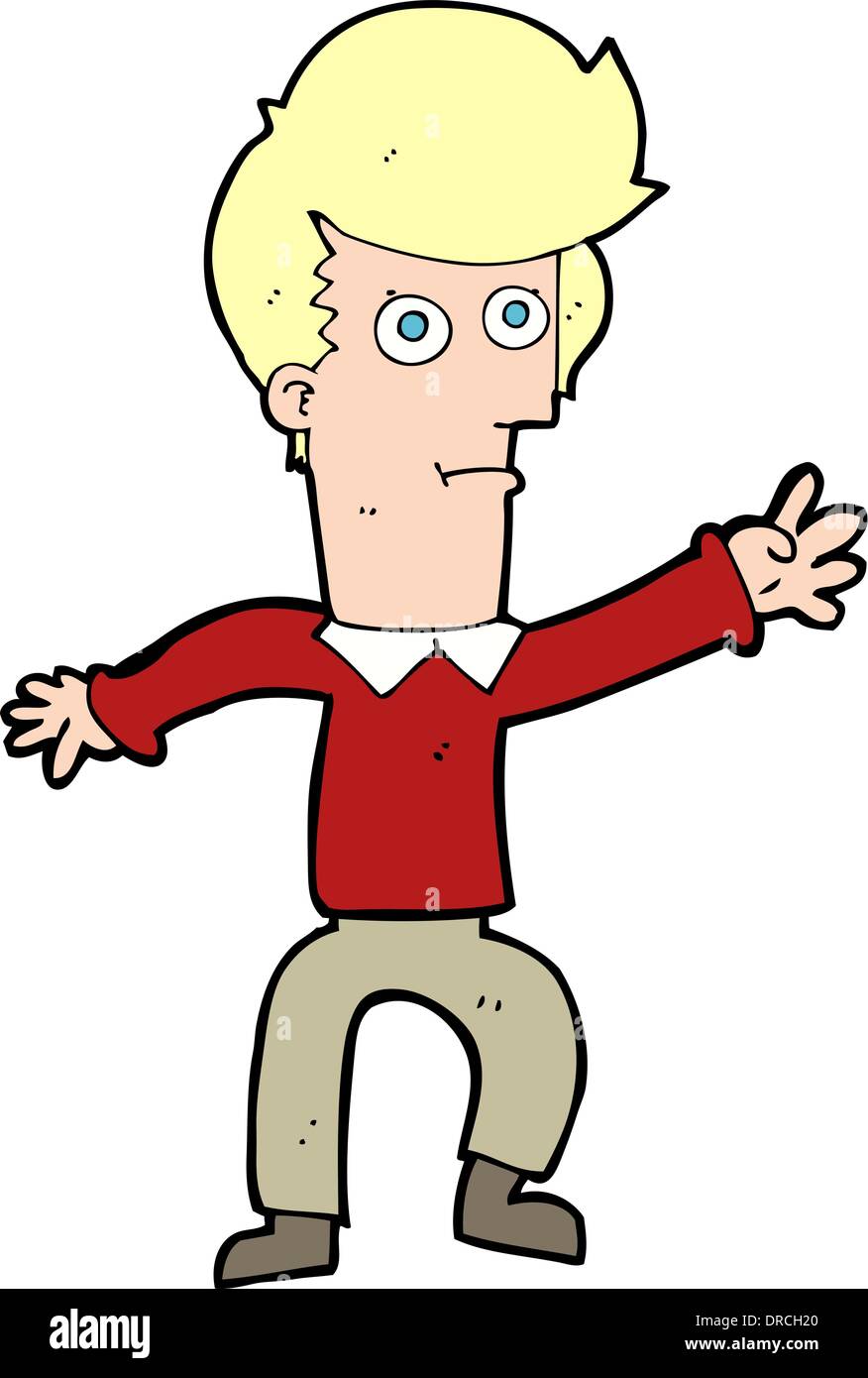 cartoon man waving Stock Vector Image & Art - Alamy