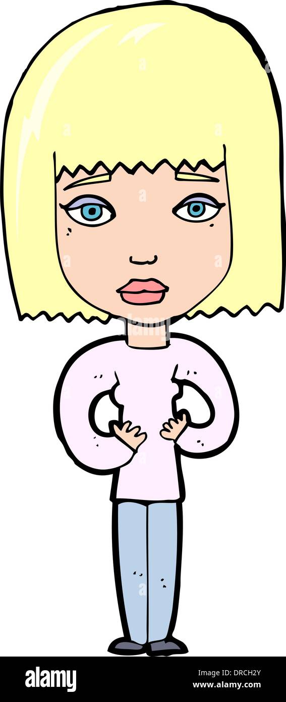 cartoon-woman-indicating-self-stock-vector-image-art-alamy