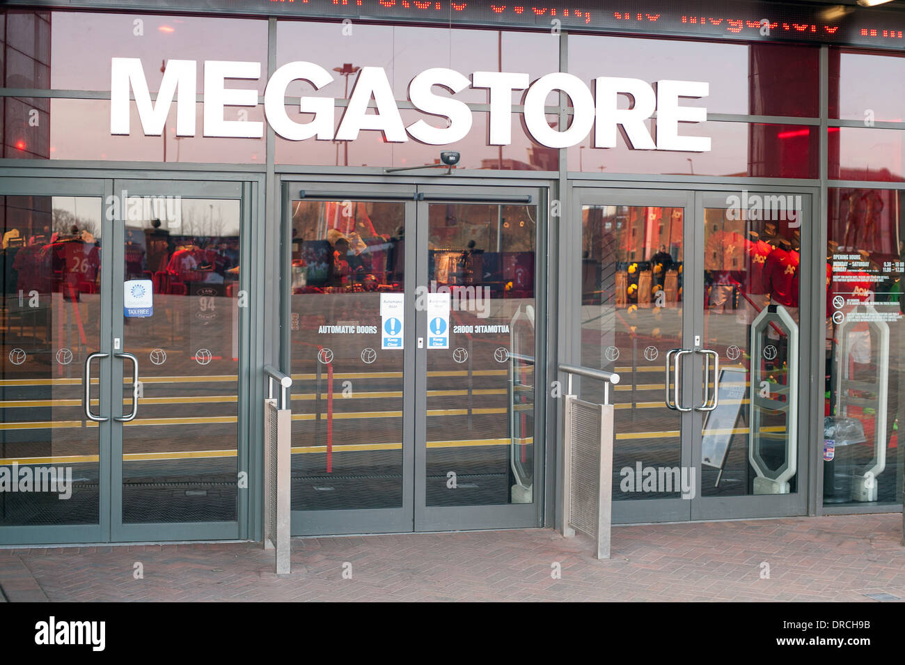 Megastore. Old Trafford. Manchester United. Stock Photo