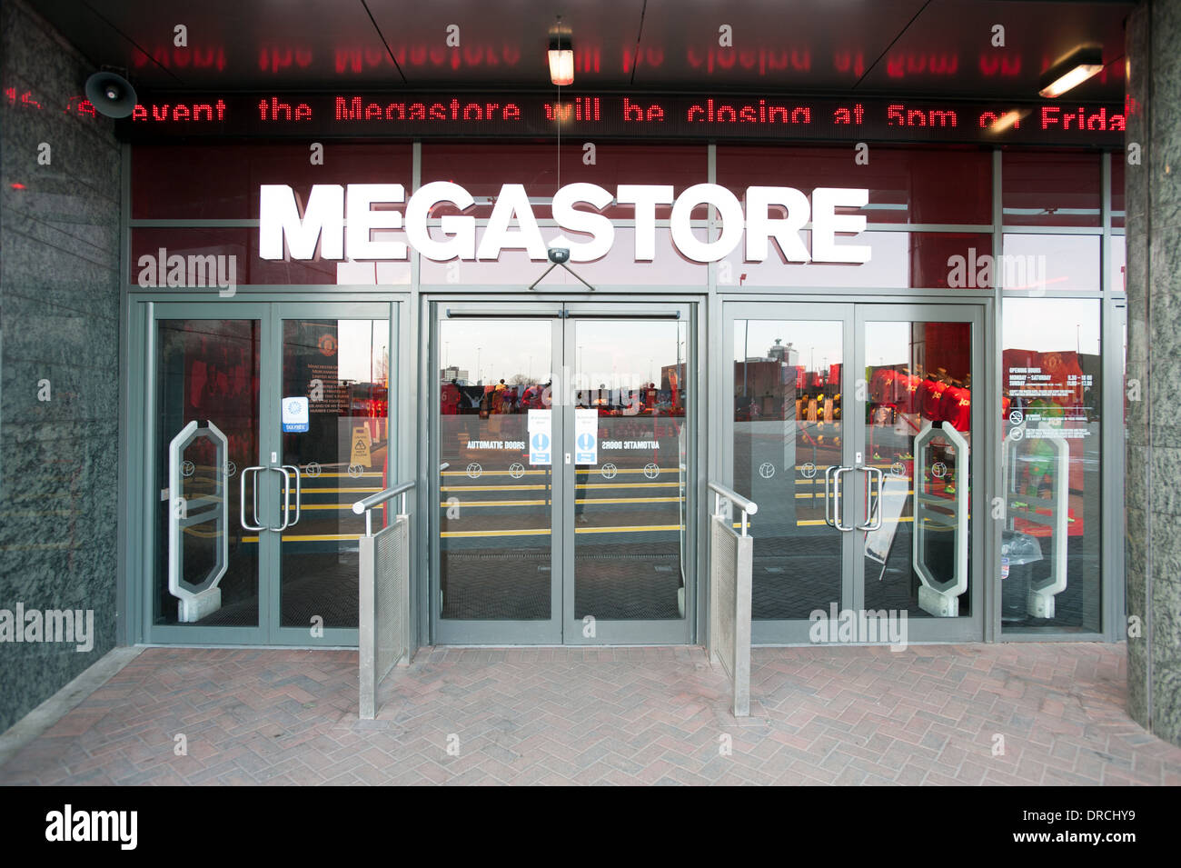 Megastore. Old Trafford. Manchester United. Stock Photo