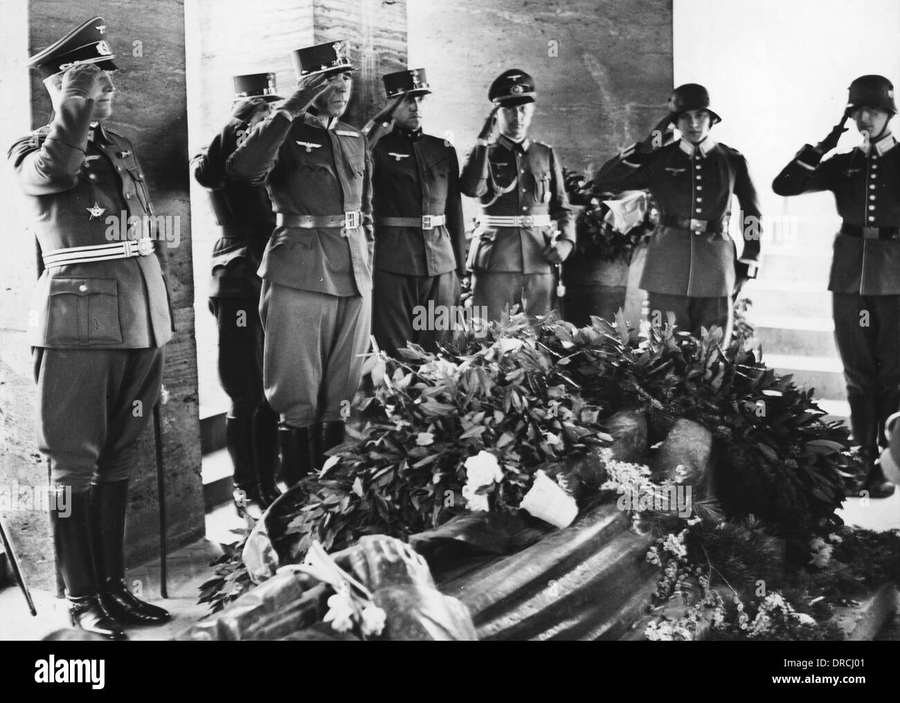 Austrian officers - Anschluss Stock Photo