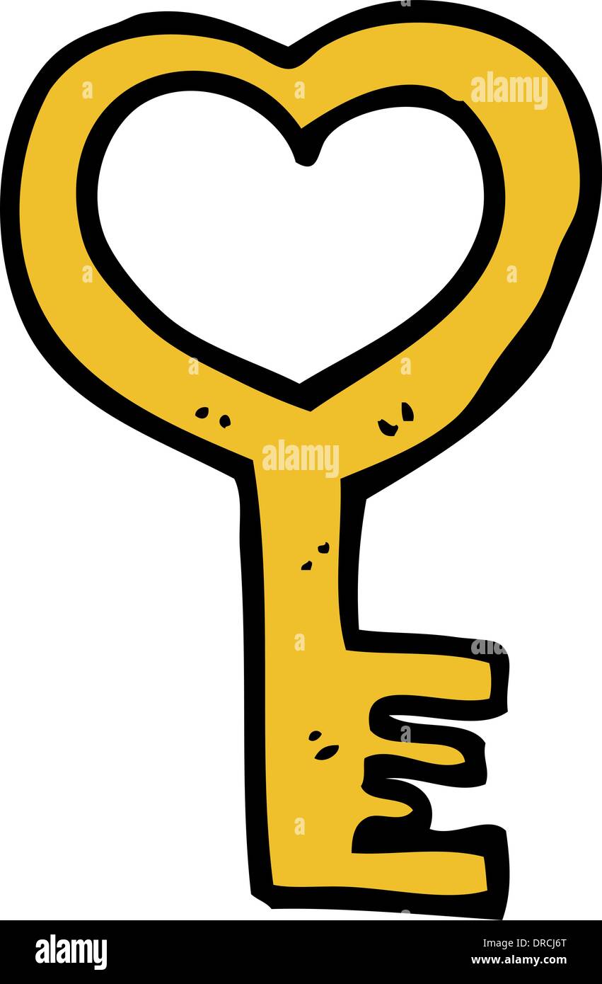 cartoon heart shaped key Stock Vector Image & Art - Alamy