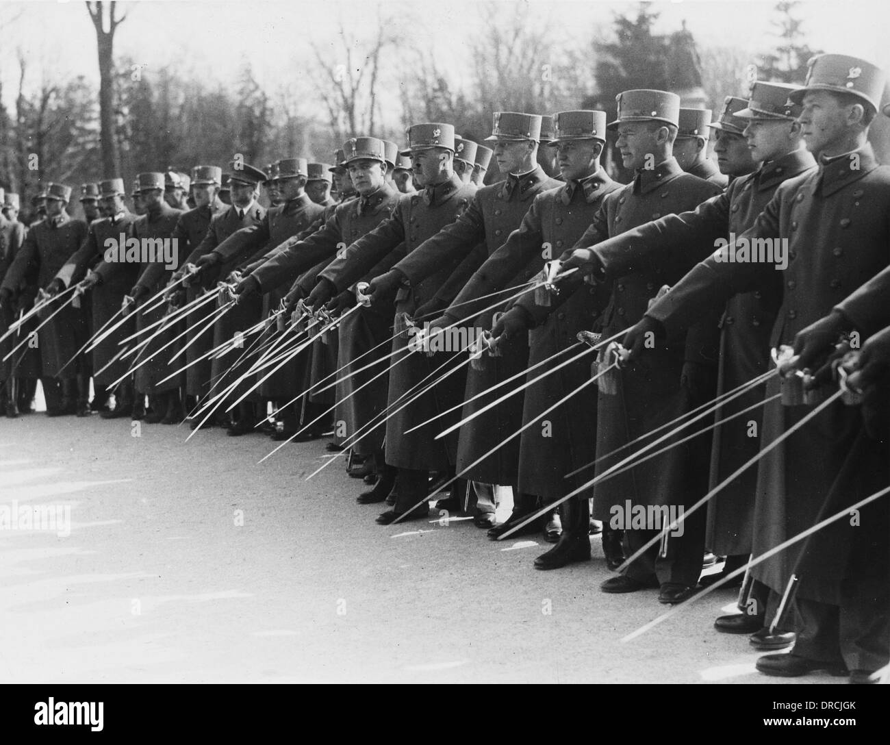 Austrian army officers - Anschluss Stock Photo