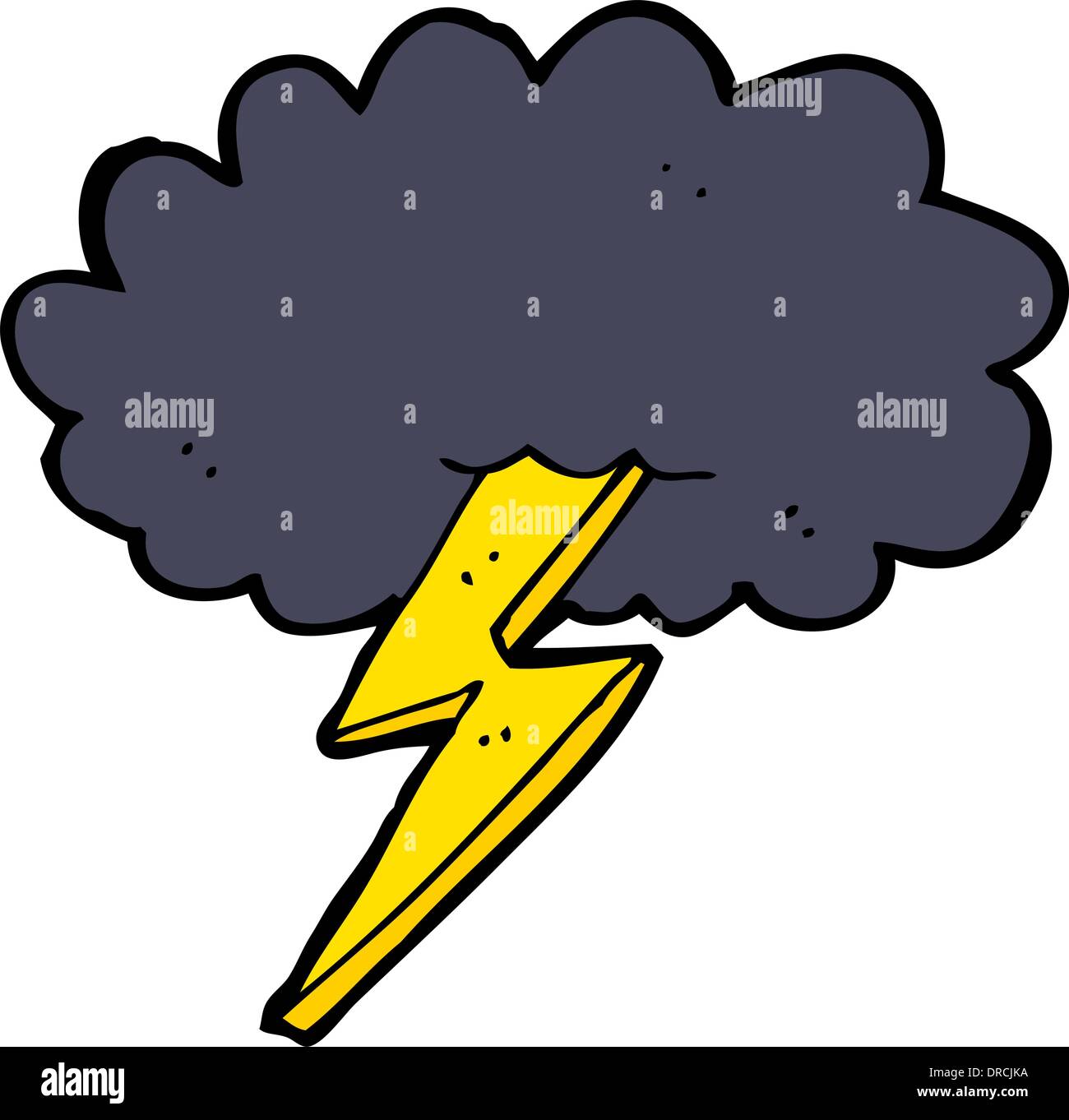 cartoon lightning bolt and cloud Stock Vector Image & Art Alamy
