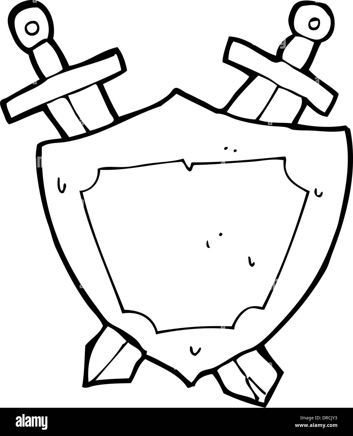 cartoon shield and swords Stock Vector Image & Art - Alamy