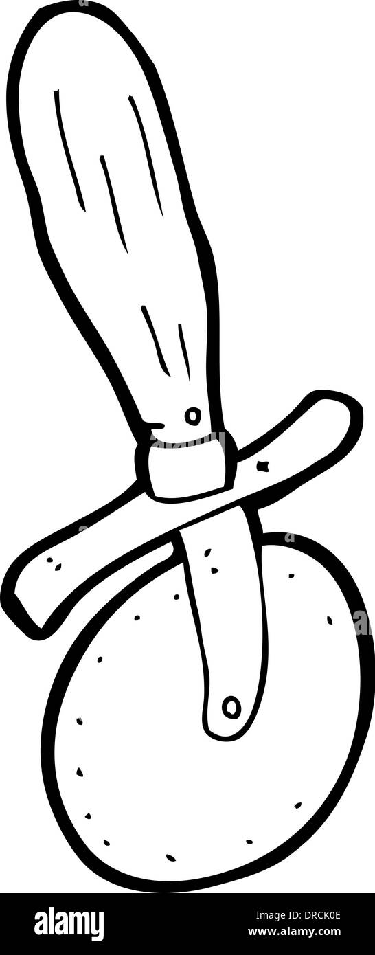 cartoon pizza cutter Stock Vector Image & Art Alamy