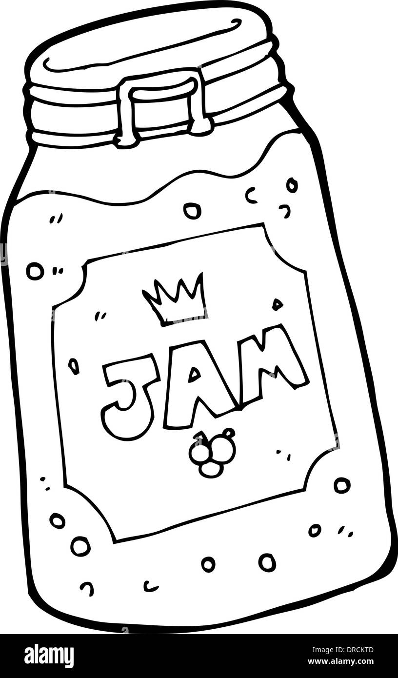 Cartoon jar jam Black and White Stock Photos & Images - Alamy
