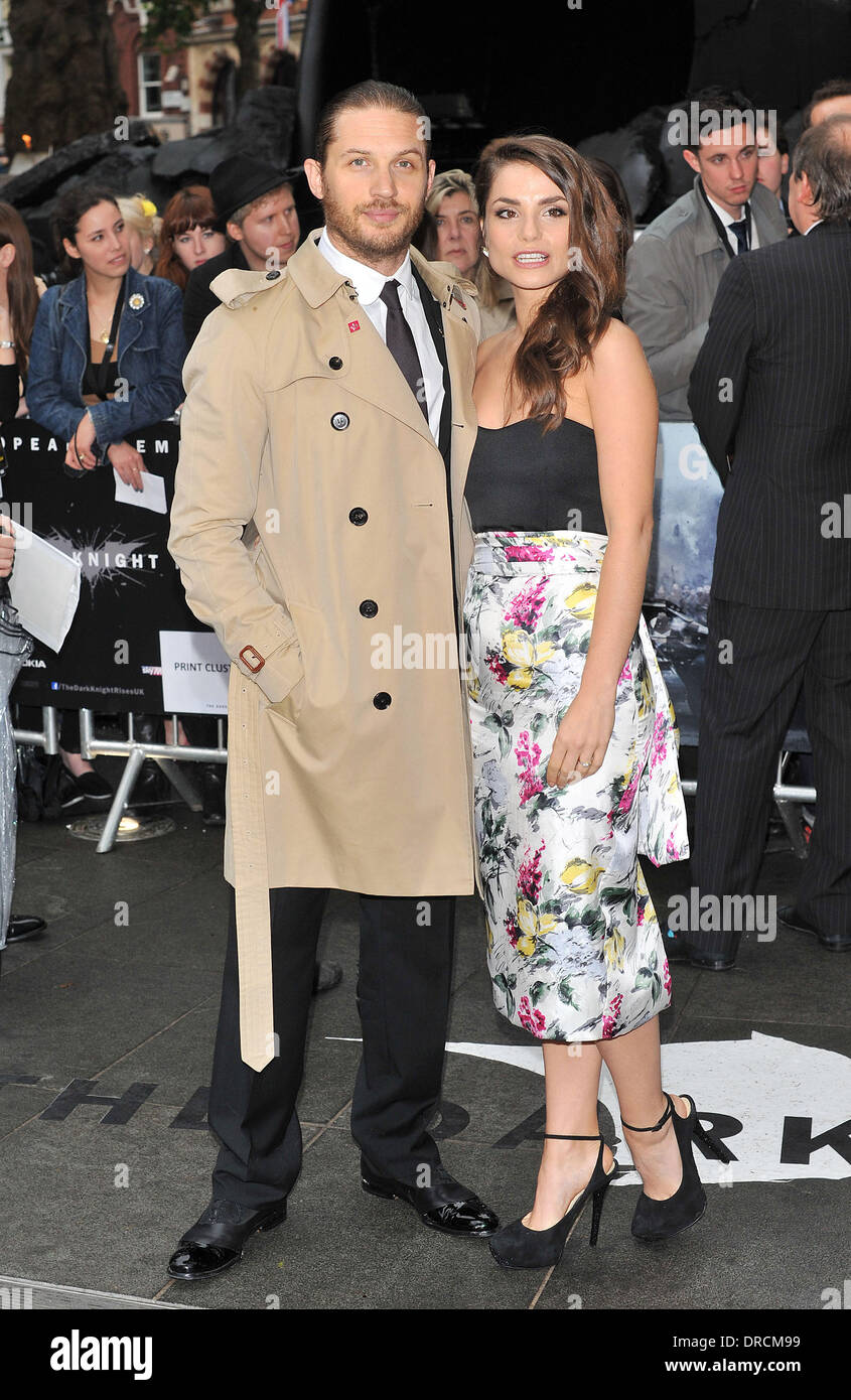 Tom Hardy Charlotte Riley The European Premiere Of The Dark Knight Rises Held At The Odeon 