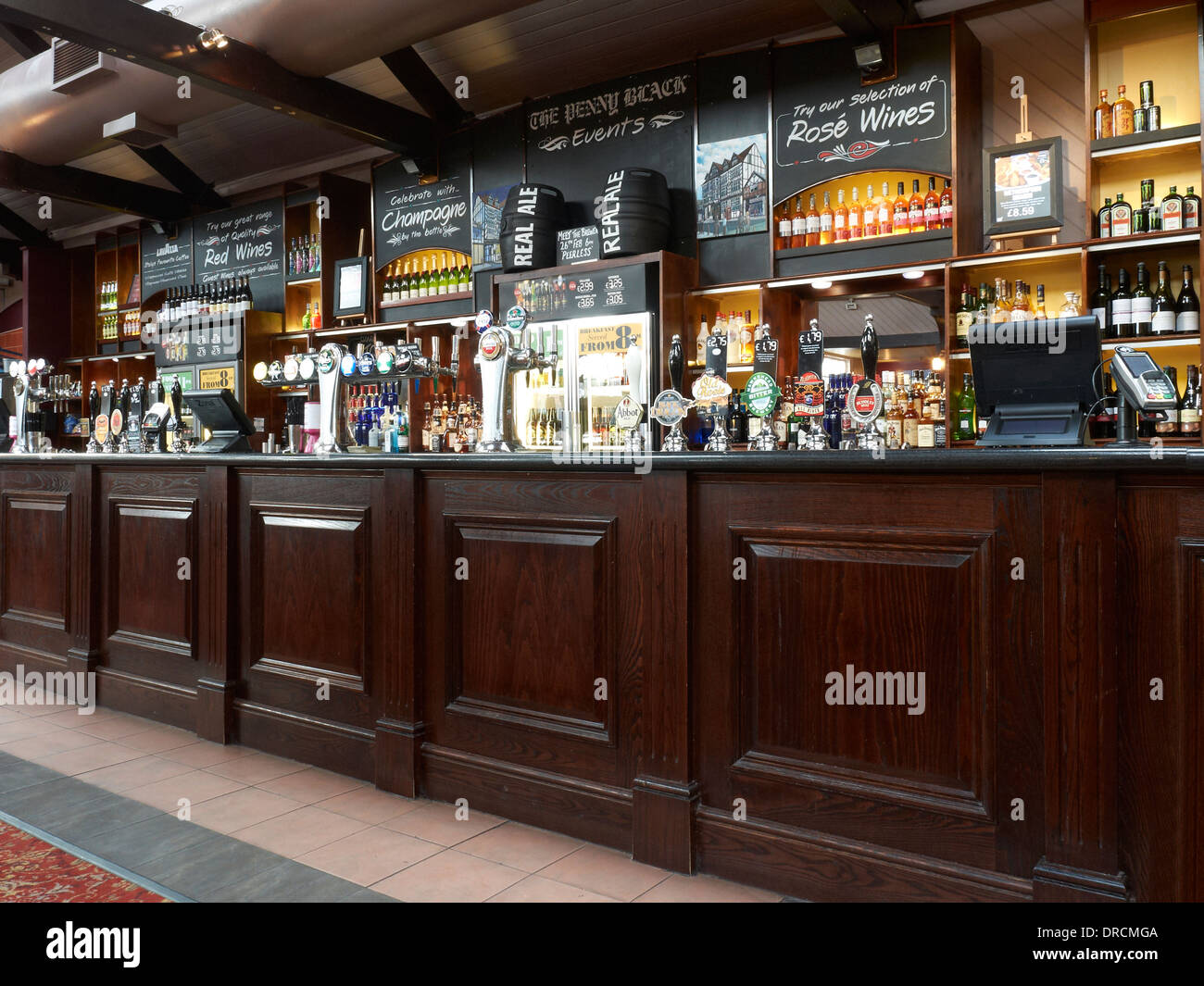 Penny Black Interior a wetherspoon pub in Northwich Cheshire UK Stock Photo