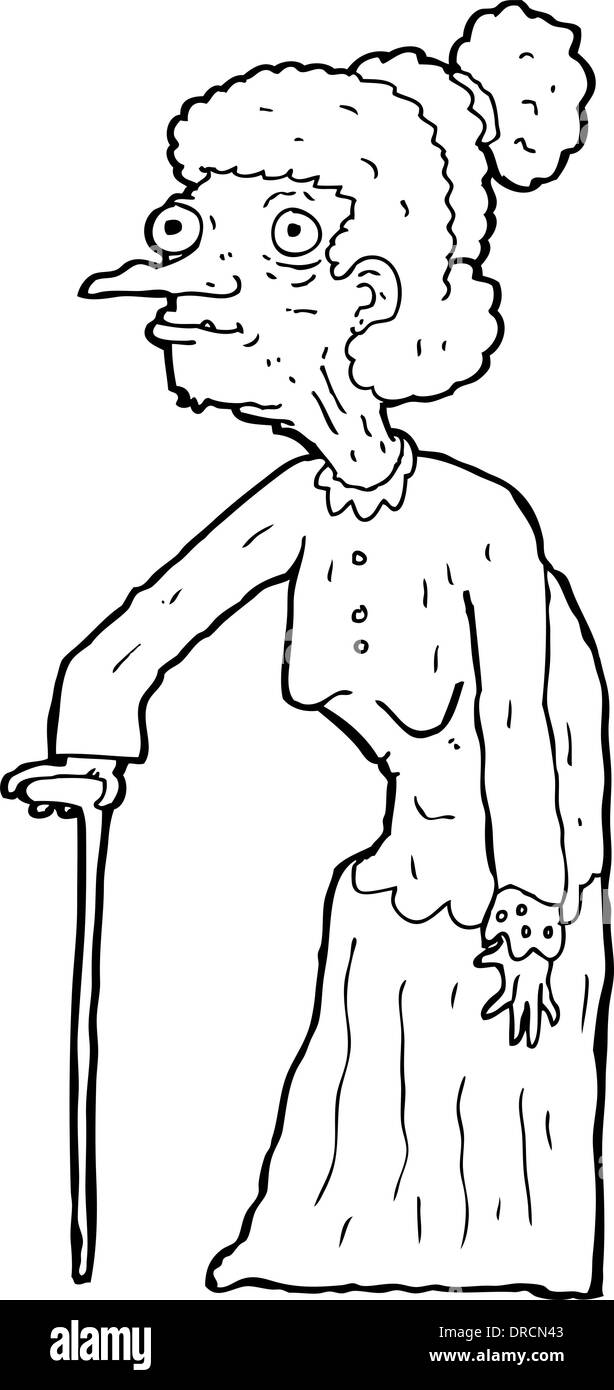 Angry old lady Black and White Stock Photos & Images - Alamy