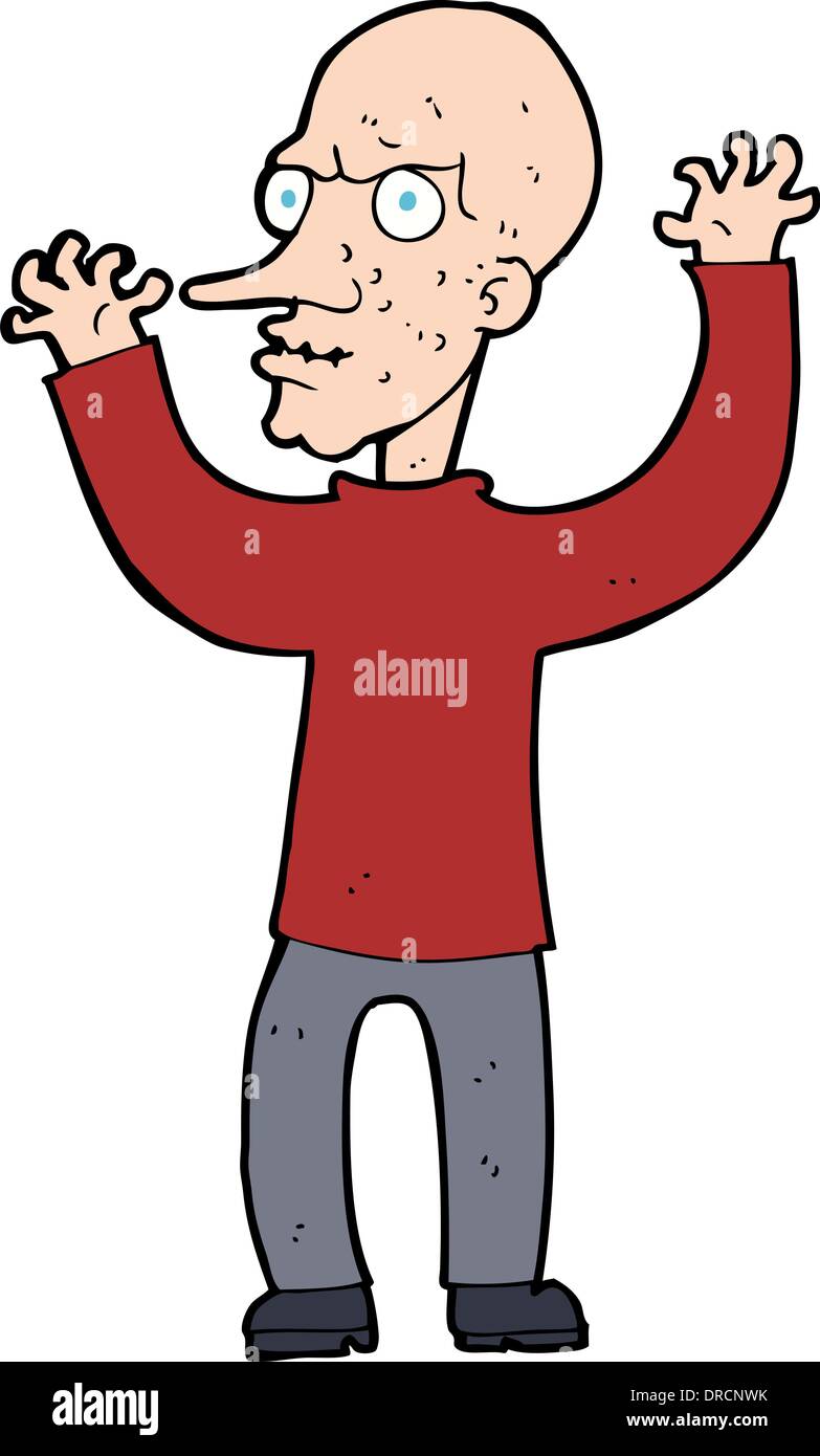 cartoon mean man Stock Vector