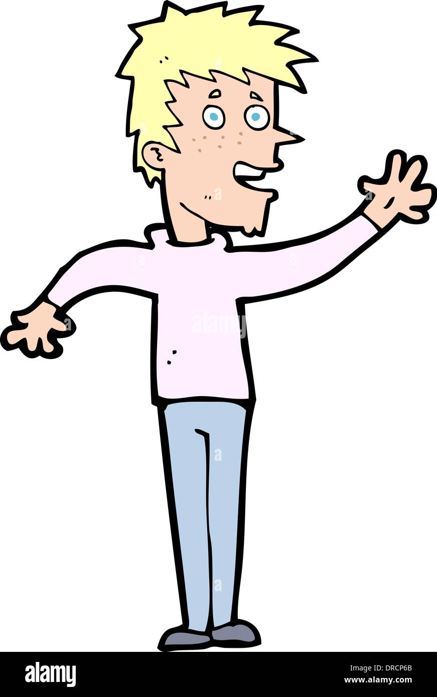 cartoon happy boy waving Stock Vector Image & Art - Alamy