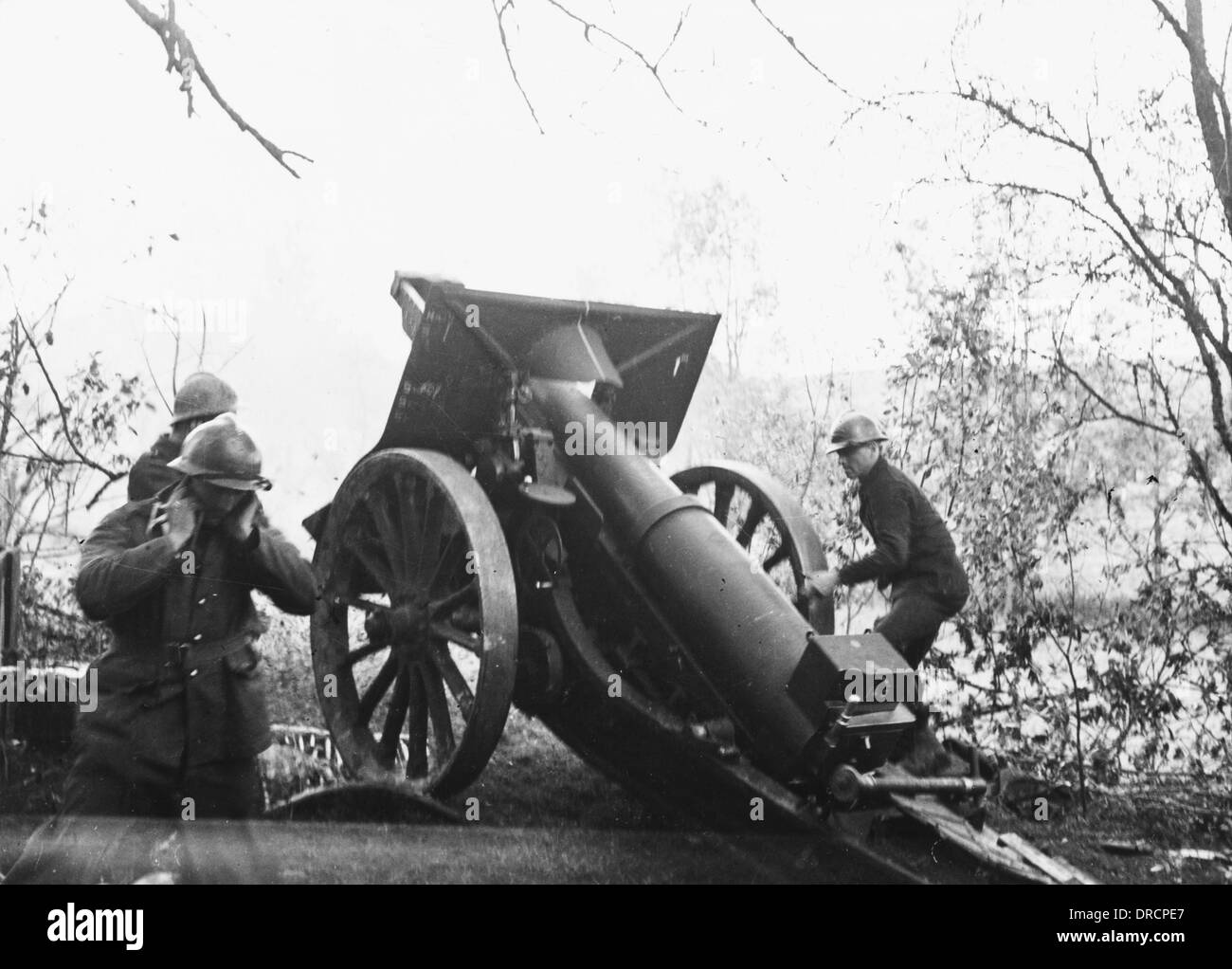 Howitzer in France WWII Stock Photo