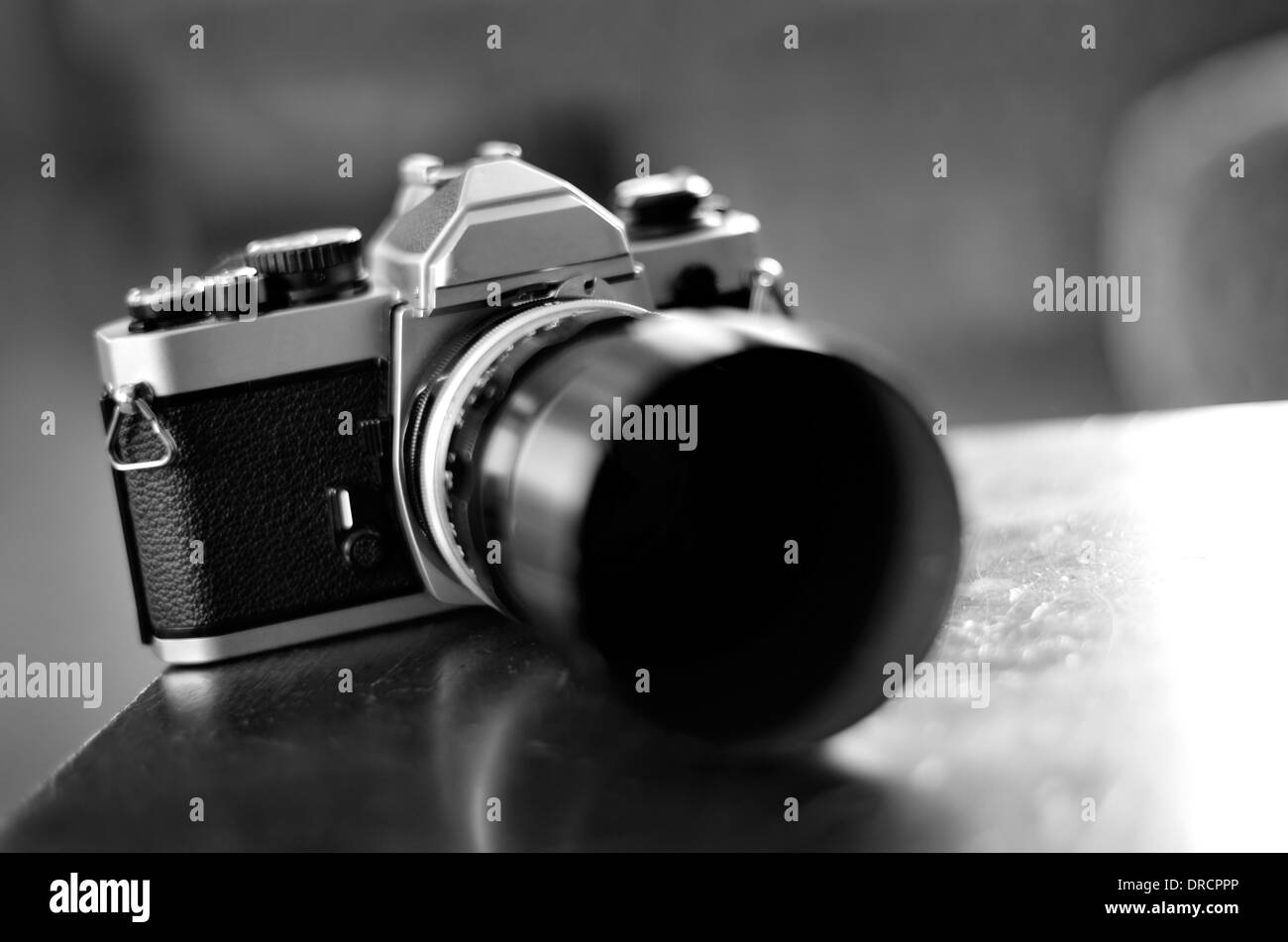 Old camera and lens for photography art Stock Photo