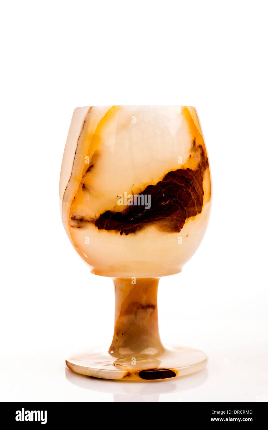 Onyx wineglass isolated on white Stock Photo