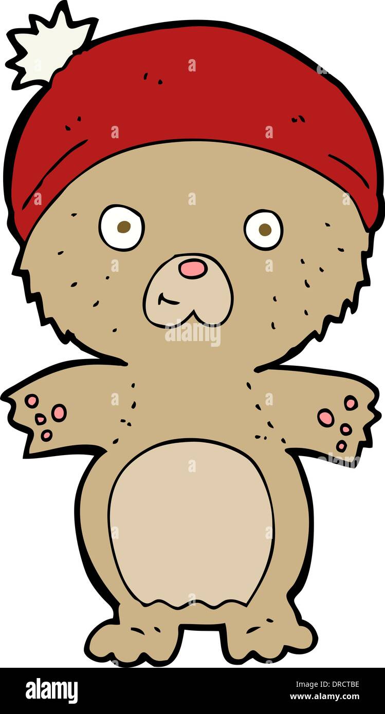 cartoon cute teddy bear in hat Stock Vector Image & Art - Alamy
