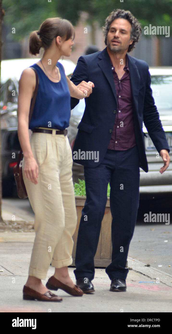 Keira Knightley and Mark Ruffalo on the set of new movie 'Can A Song
