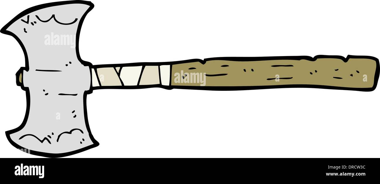 Cartoon Double Sided Axe Stock Vector Image Art Alamy