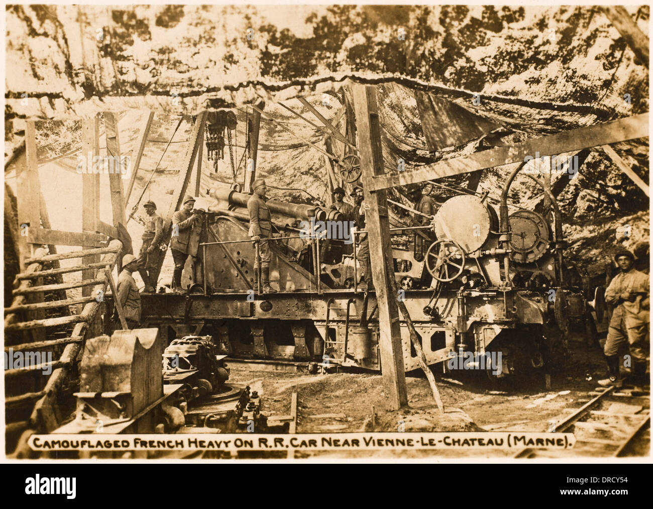 French artillery WWI Stock Photo