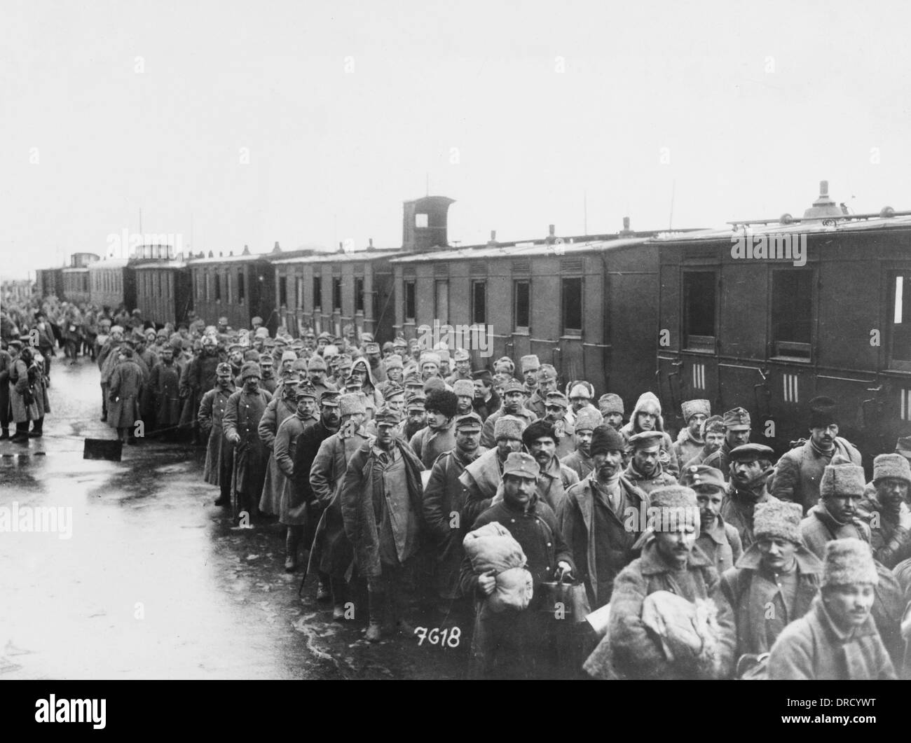 German POWs WWI Stock Photo