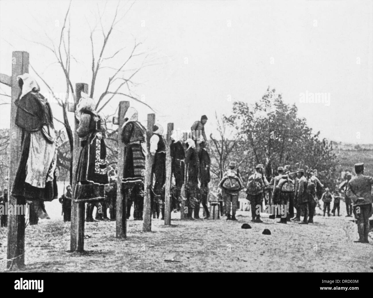 Serbian women hanged WWI Stock Photo