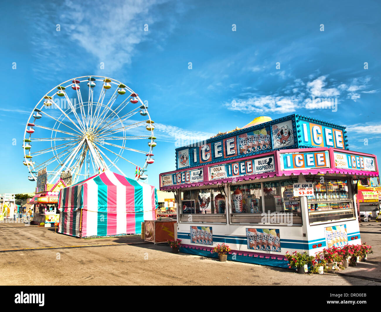 Syracuse, New York, USA. August-26-2013. Midway at the New York State Fair Stock Photo