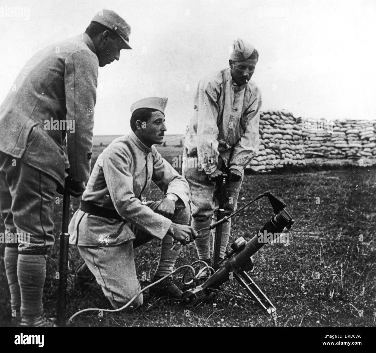 French artillery WWI Stock Photo