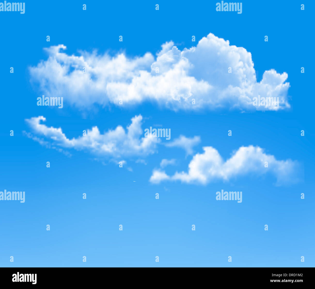 Blue sky with clouds. Vector background Stock Photo - Alamy
