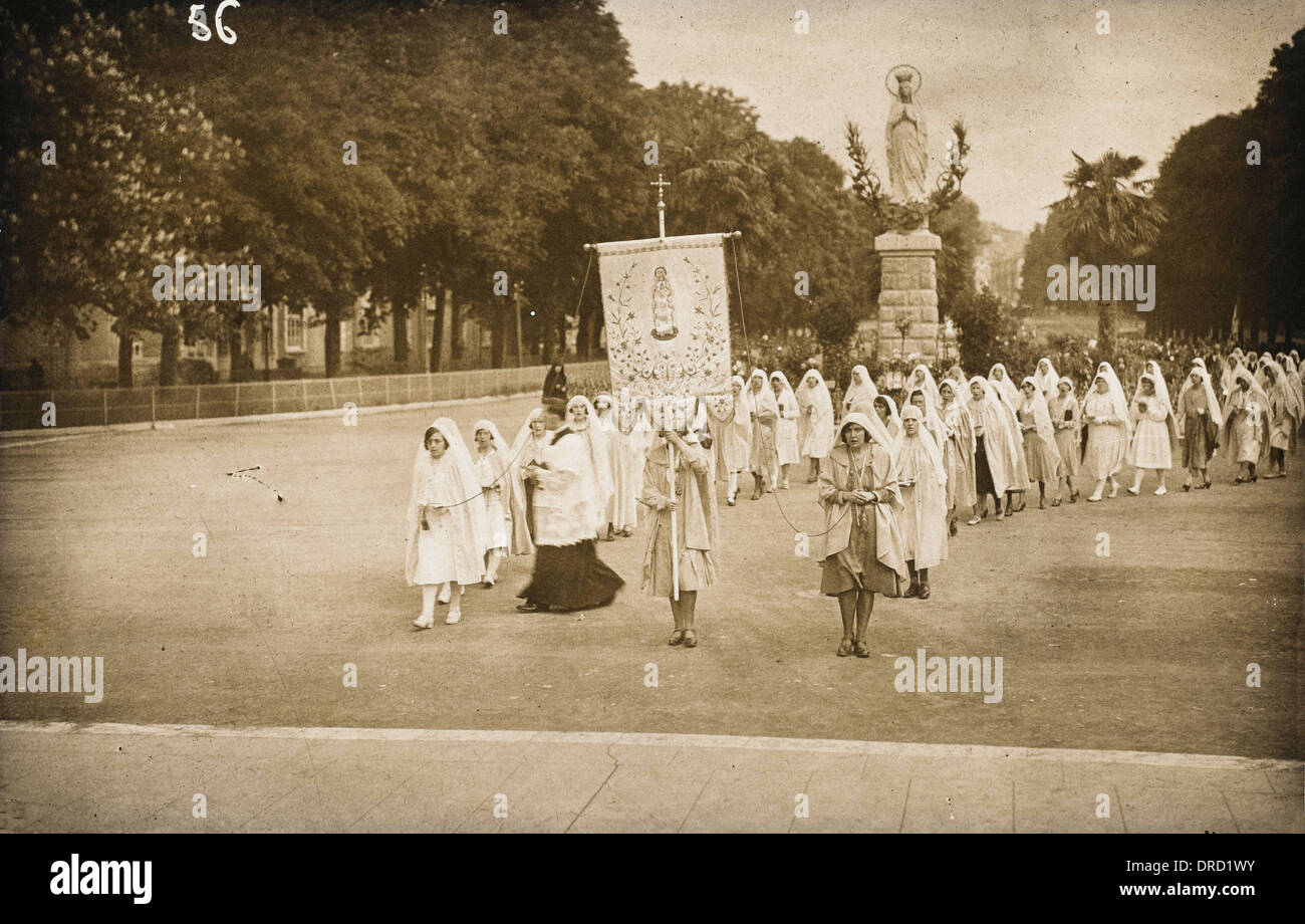 Lourdes Religious procession Stock Photo Alamy