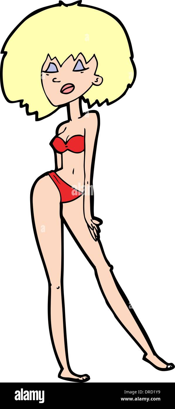 cartoon woman in bikini Stock Vector Image & Art Alamy