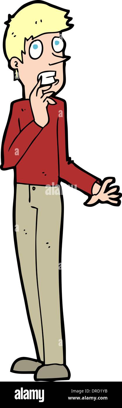 cartoon worried man Stock Vector Image & Art - Alamy