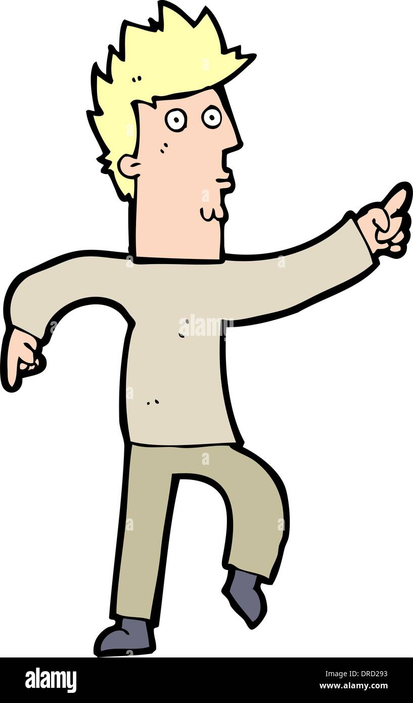 Cartoon worried man pointing hi-res stock photography and images - Alamy