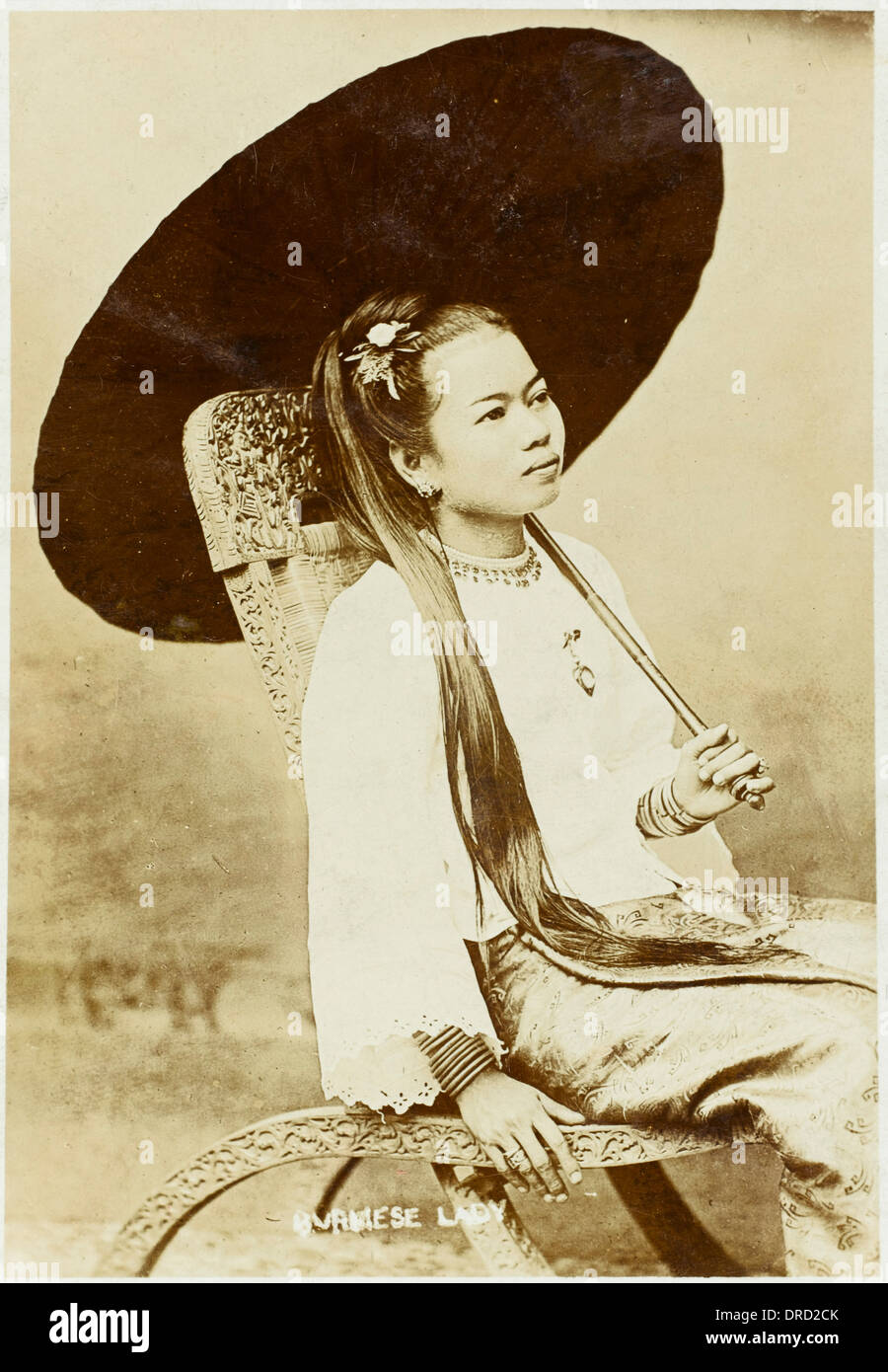 A Burmese Lady Stock Photo