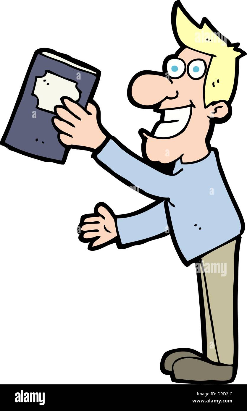 cartoon man with book Stock Vector Image & Art - Alamy