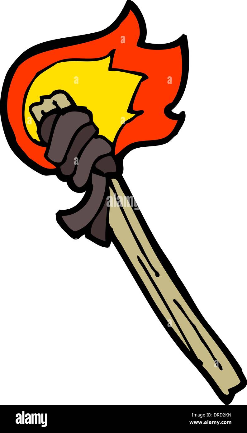 cartoon burning torch Stock Vector Image & Art Alamy