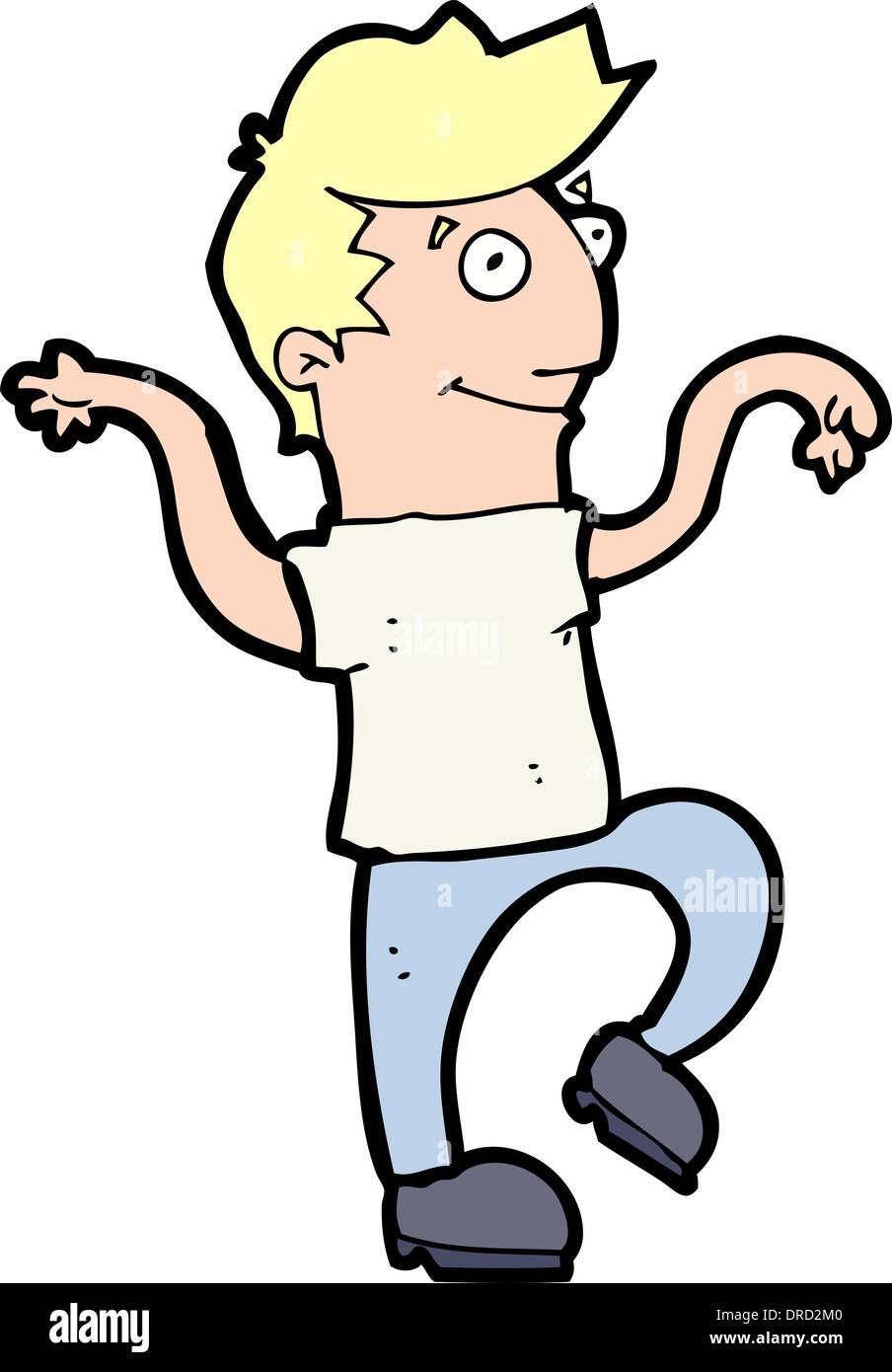 cartoon happy man doing funny dance Stock Vector Image & Art - Alamy