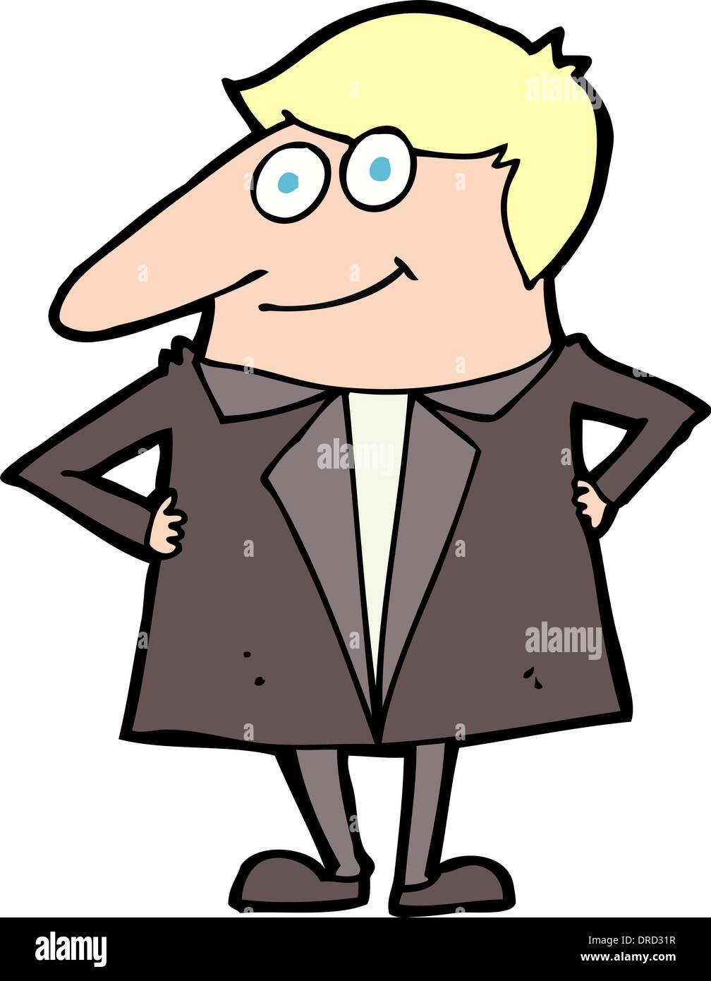 cartoon happy man in suit Stock Vector Image & Art - Alamy