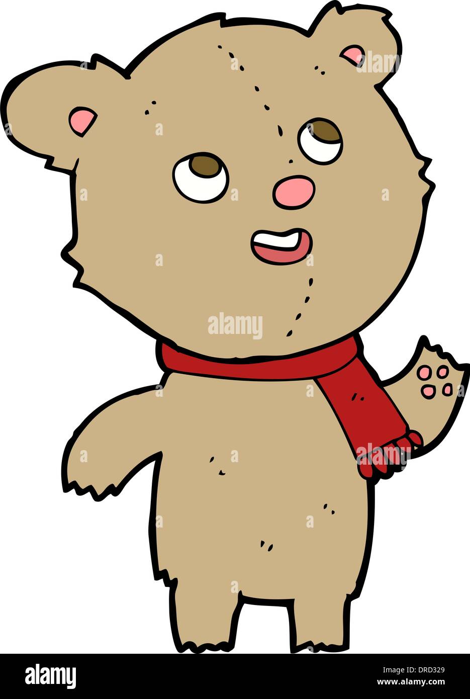 Cartoon Teddy Bear Scarf Stock Vector Image & Art - Alamy