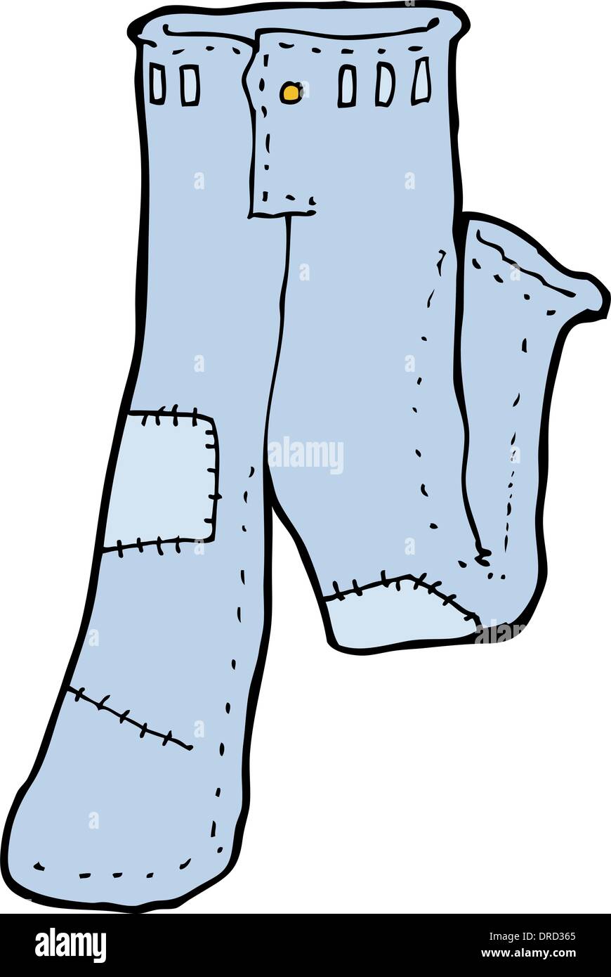 cartoon patched old jeans Stock Vector Image & Art Alamy