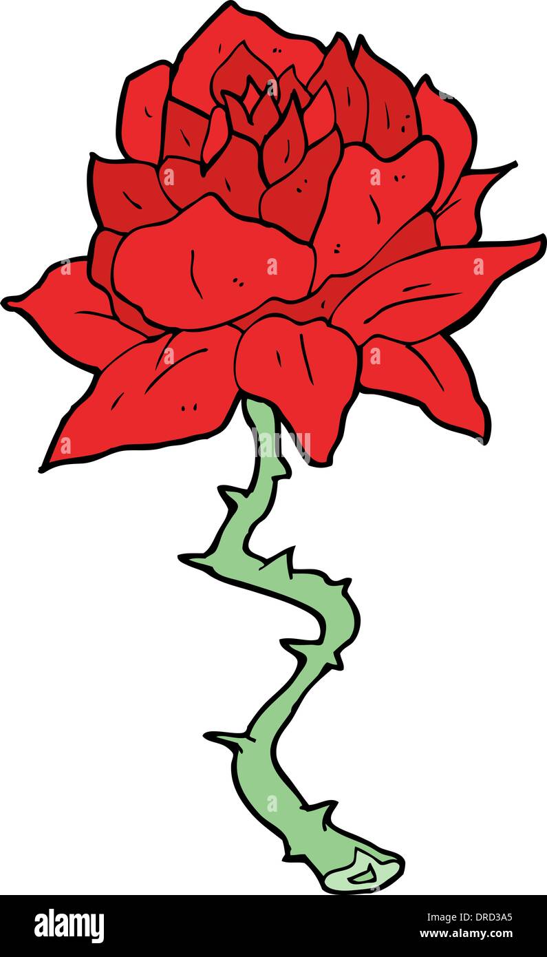 cartoon tattoo rose Stock Vector Image & Art Alamy