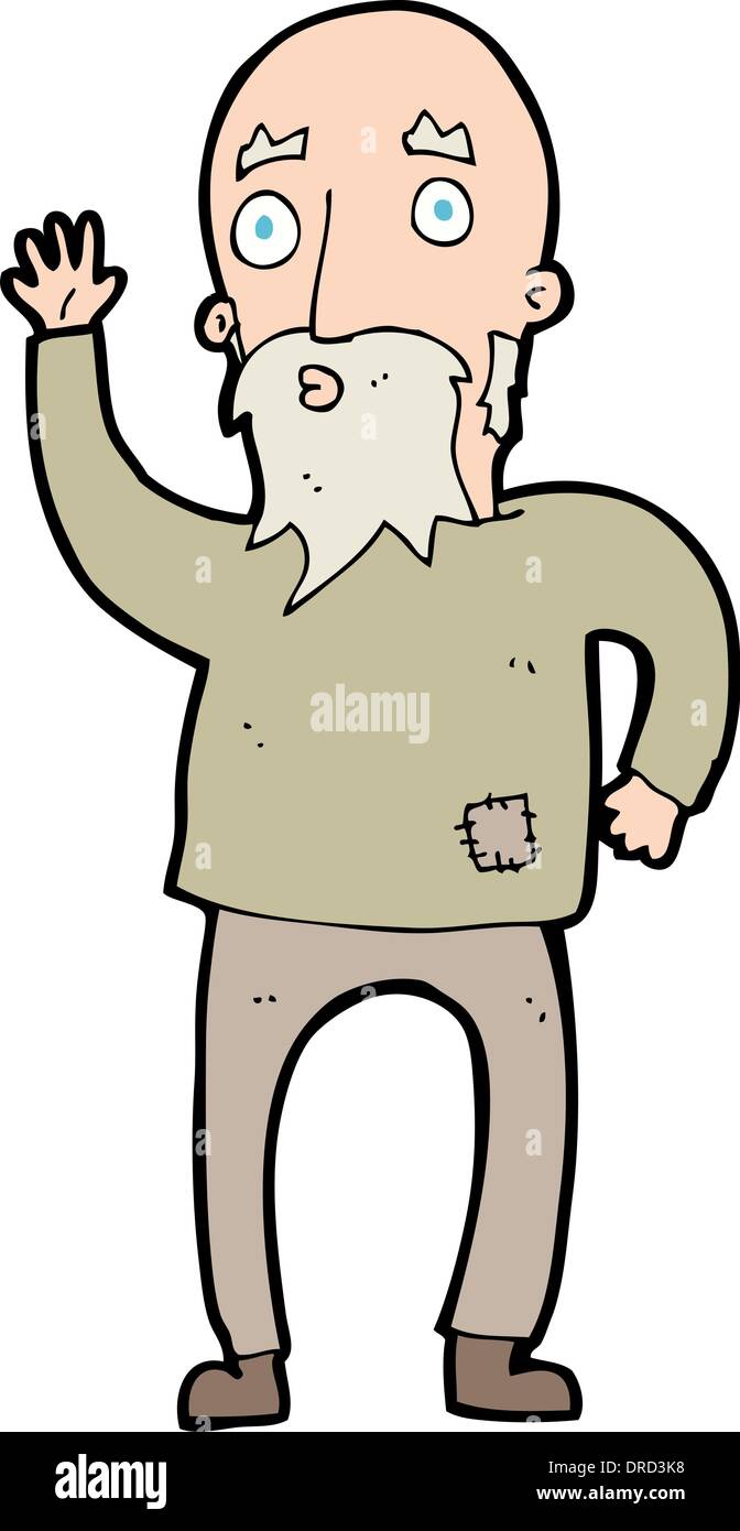cartoon old man waving Stock Vector Image & Art - Alamy