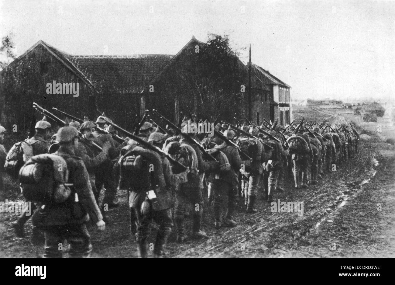 German infantry march Stock Photo