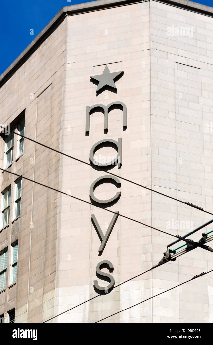 Macy's department store in downtown Seattle, Washington, USA Stock