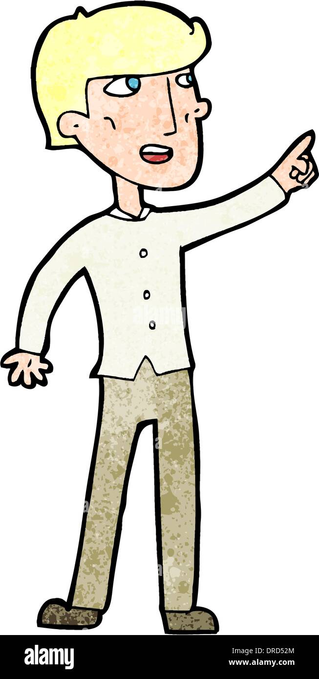 cartoon man pointing the way Stock Vector Image & Art - Alamy