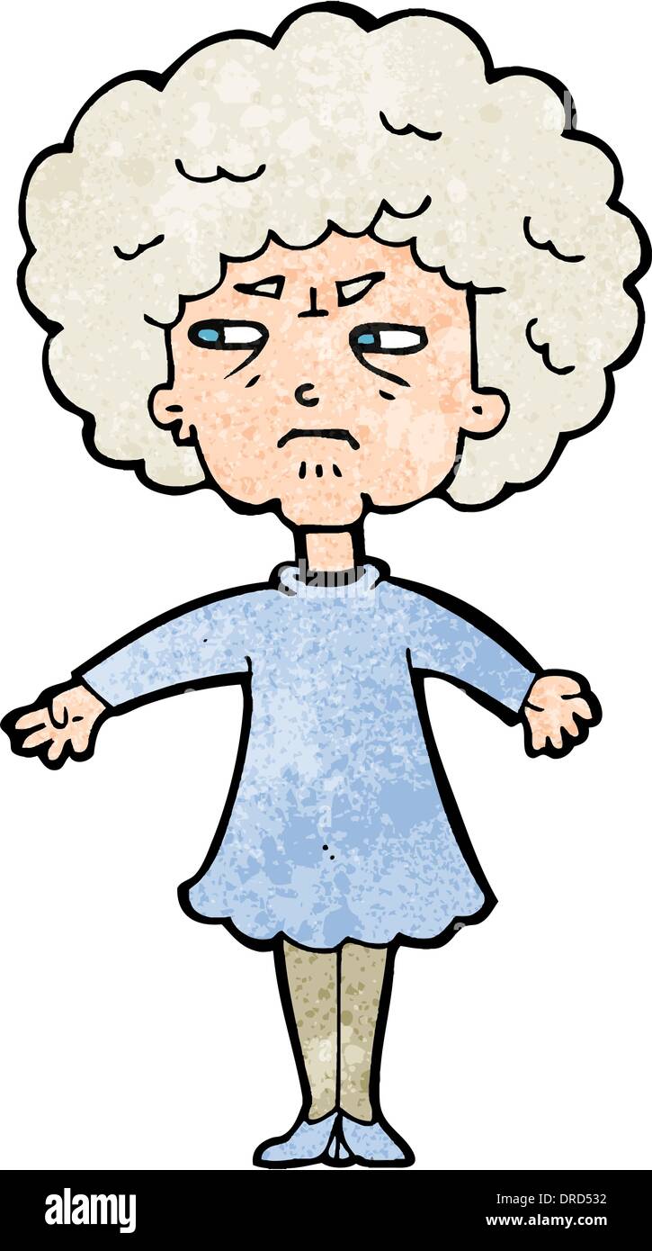 Cartoon bitter old woman hi-res stock photography and images - Alamy