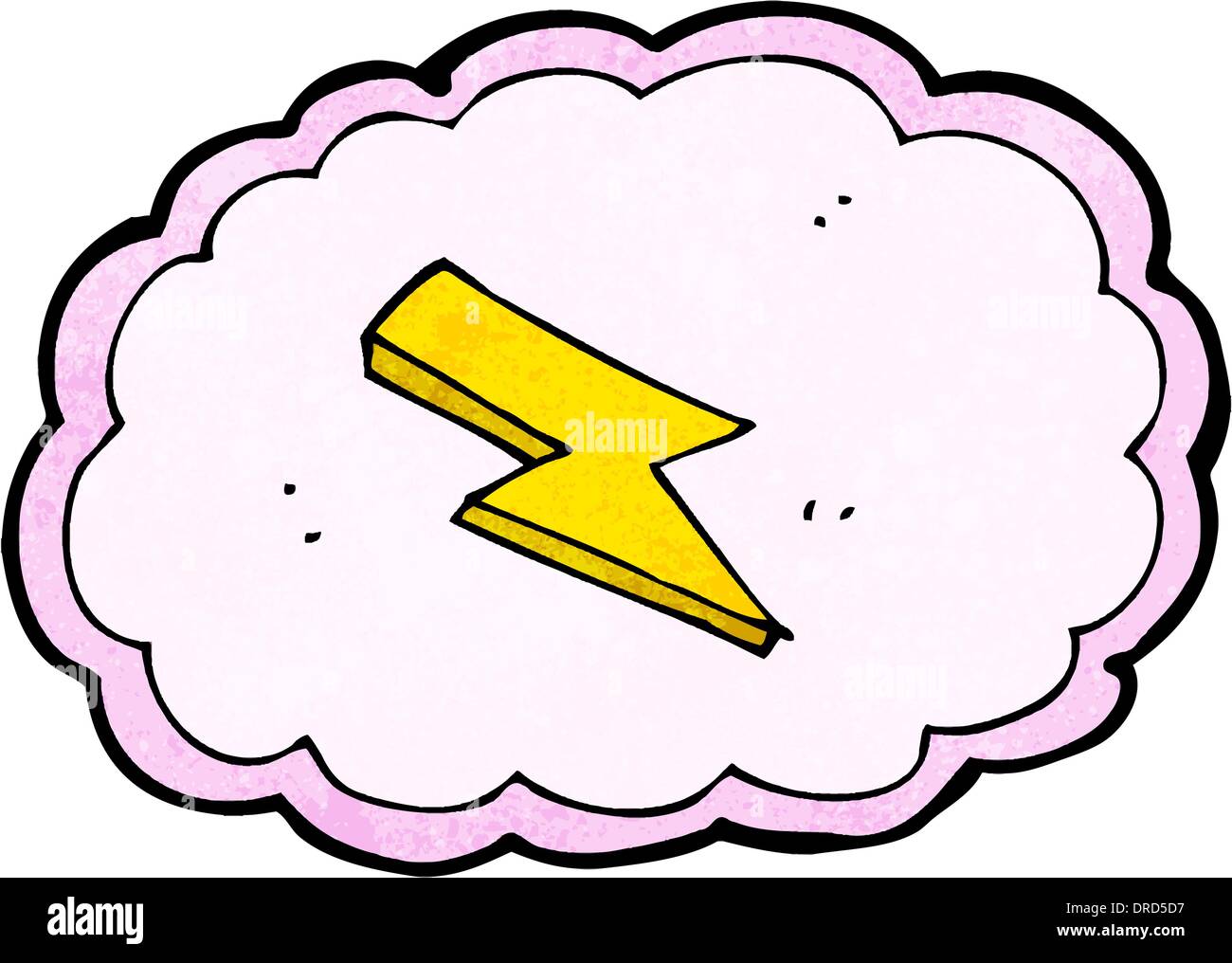 cartoon cloud and lightning bolt symbol Stock Vector Image & Art - Alamy