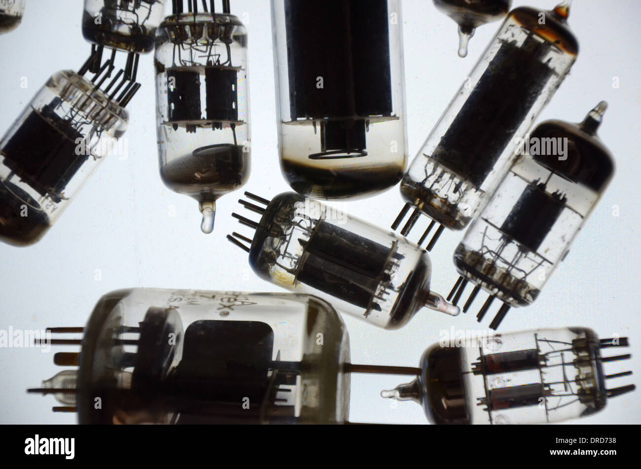 Macro tv and radio tubes Stock Photo Alamy