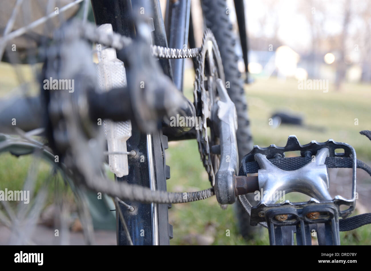 Fixedgear bicycle pedals, depthoffield Stock Photo Alamy