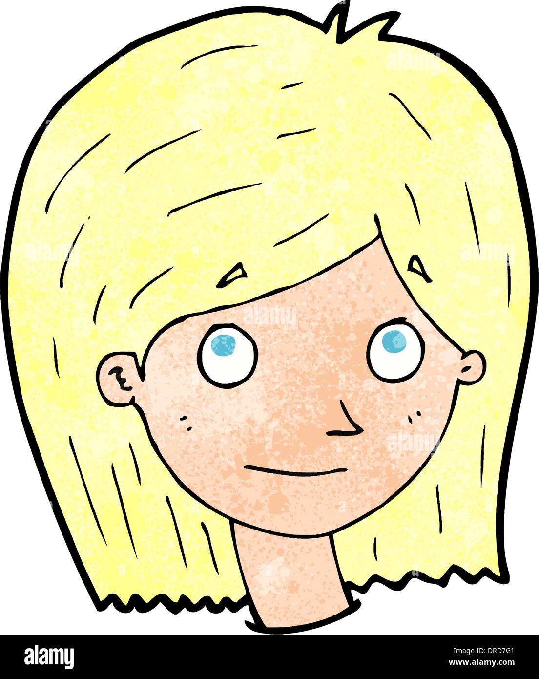 cartoon happy female face Stock Vector Image & Art - Alamy