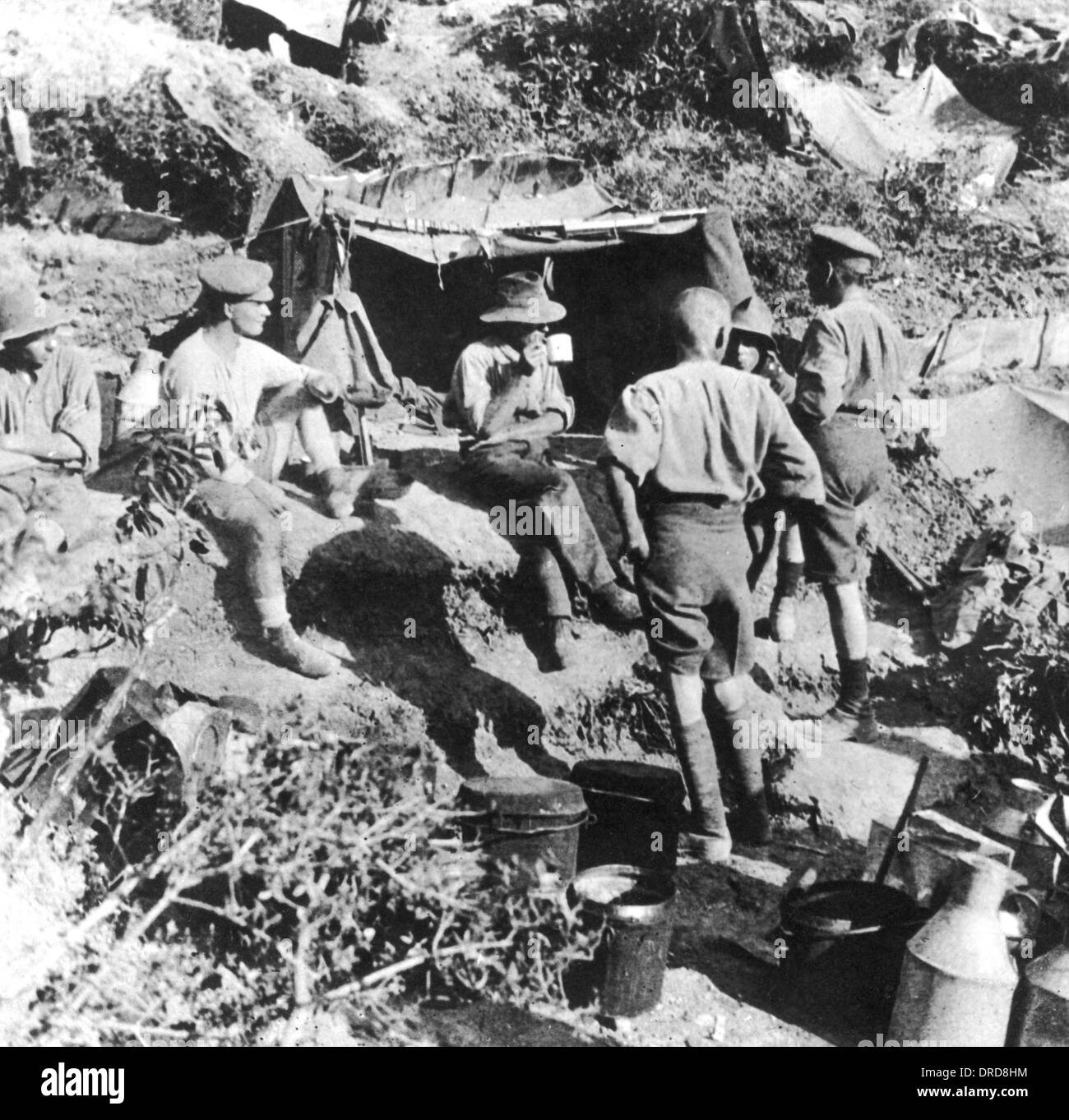 Soldiers at Gallipoli WWI Stock Photo